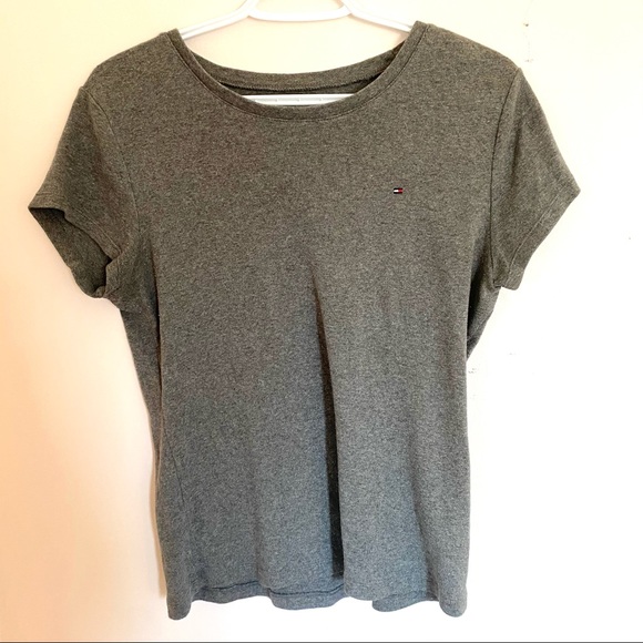 Tommy Hilfiger Gray Boat Neck T-shirt Size L - Picture 4 of 6